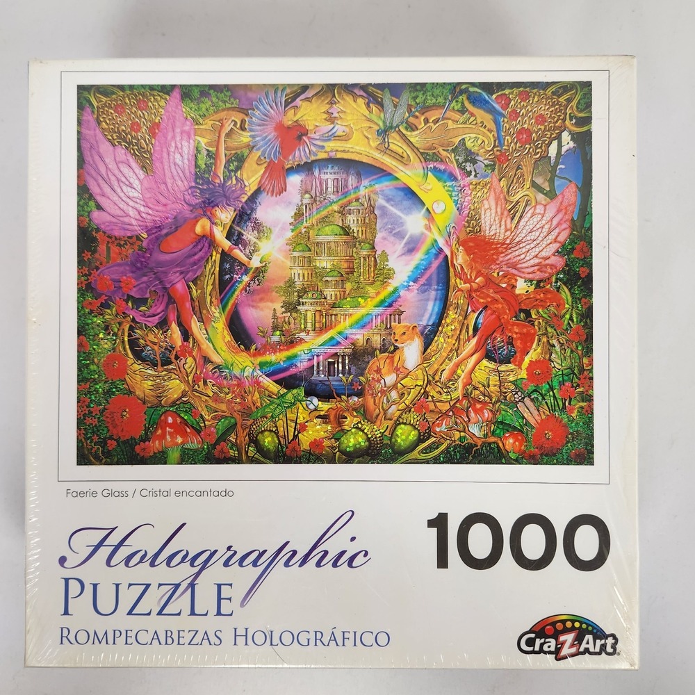 NIB‎ Cra-Z-Art Holographic 1000 pc puzzle "Faerie Glass" 20"x27" Fantasy